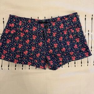Mango Navy Floral Women's Shorts